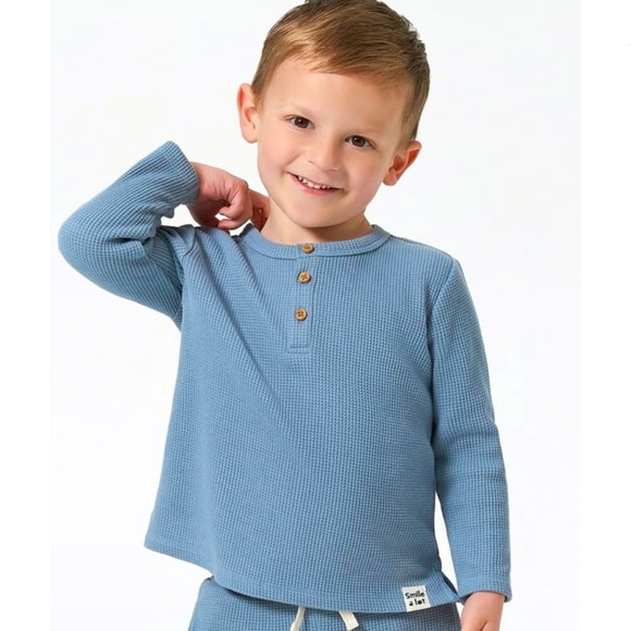 Modern Moments - Toddler Long Sleeve Casual Waffle Henley T-shirts (2-pack) - Picture 4 of 11